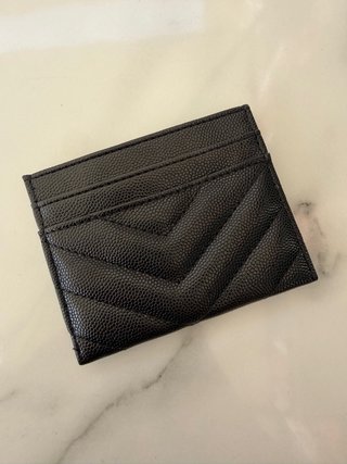 Tarjetero Piel Negro Saint Laurent
