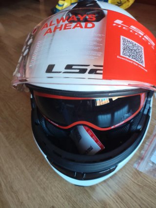 Casco Moto LS2 Talla XL Blanco