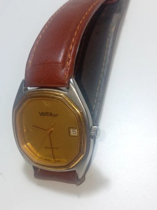 Orologio Vetta Vintage Anni '70 Oro Marrone