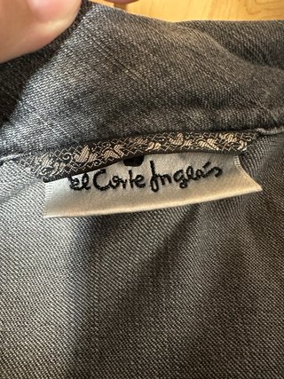 Chaqueta vaquera El Corte Inglés gris talla 56