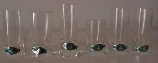 Lotto di 17 bicchieri Clover Leaf Glass