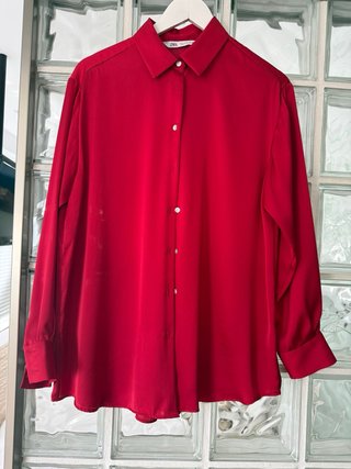 Camisa Zara Roja Talla M