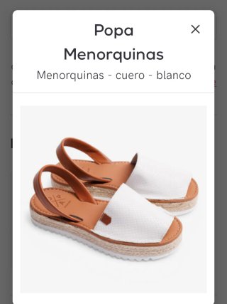 Sandalias Menorquinas POPA Blancas Talla 39
