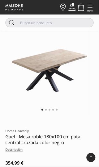 Mesa estilo industrial madera y metal