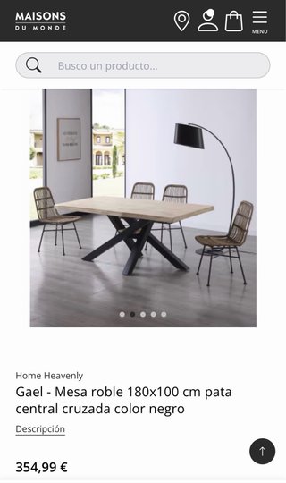 Mesa estilo industrial madera y metal