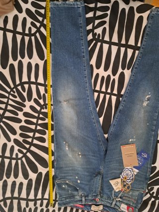 Jeans Uomo Camouflage Slim Fit Taglia 46/48