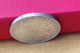 Moneda 1 G 1956 Países Bajos plata
