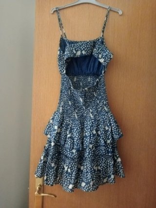 Vestido Tirantes Verano Azul/Blanco
