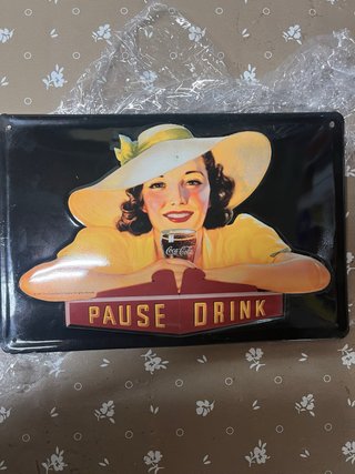 Cartel Metálico Vintage Coca-Cola