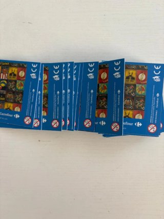 Lote cartas Carrefour Minions y DC