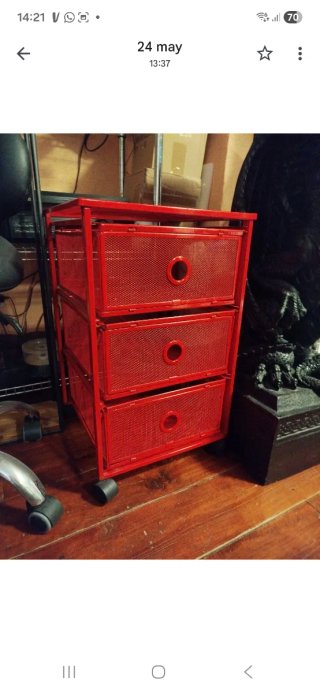 Cajonera Metálica Roja Ikea