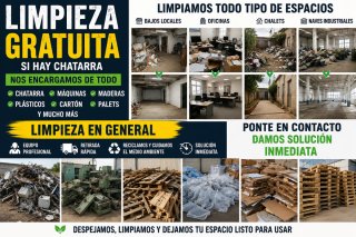limpieza de locales, Bajos, naves industriales.