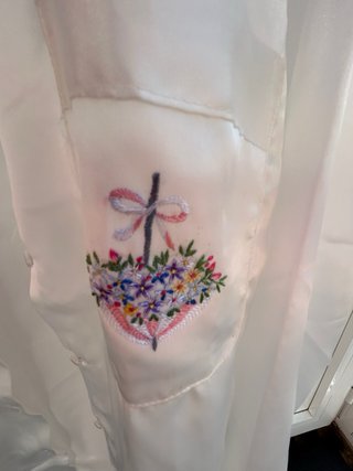 Camisola tacto seda XL botones forrados