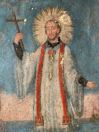 Cuadro religioso antiguo, siglo XVIII