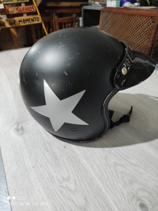 Casco Jet Iguana Custom Negro