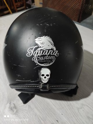 Casco Jet Iguana Custom Negro