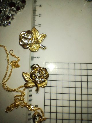 Parure Orecchini e Ciondolo Fiore Oro