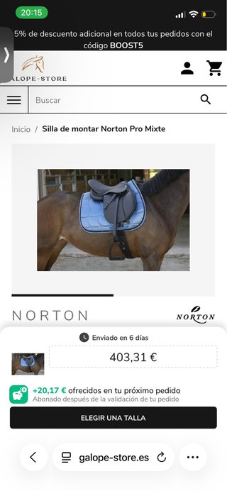 Silla de equitación Norton Pro Mixta