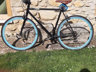 Bicicleta Fixie Ruedas Azules