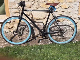 Bicicleta Fixie Ruedas Azules