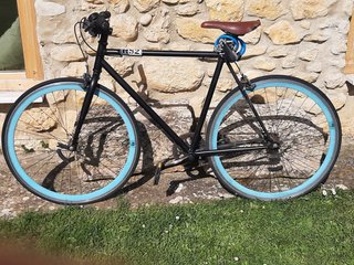 Bicicleta Fixie Ruedas Azules