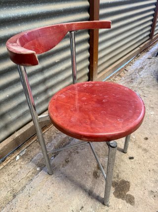 Lote 7 mesas y 36 sillas madera cerezo