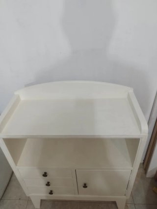 Mueble auxiliar madera vintage blanco