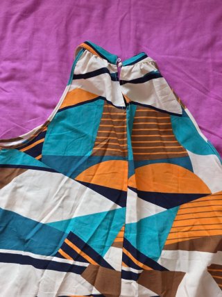 Vestido plisado estampado