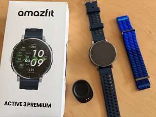 Smartwatch Amazfit Active 3 azul + correa extra