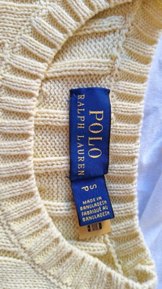Jersey Polo Ralph Lauren amarillo trenzado