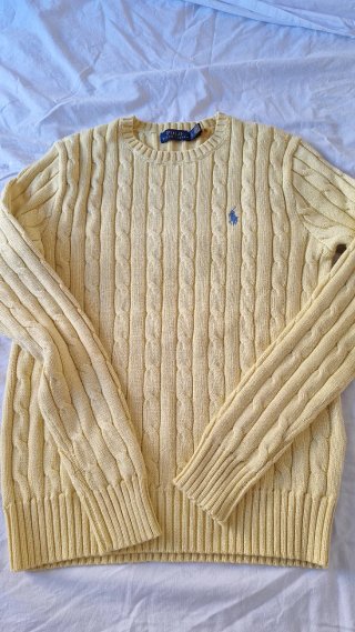 Jersey Polo Ralph Lauren amarillo trenzado