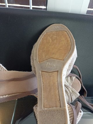 Alpargatas Castañer Cuña Talla 41 Beige/Marrón