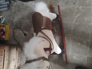 Caballo balancín vintage peluche