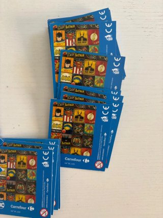 Lote Sobres Cromos DC Comics Carrefour