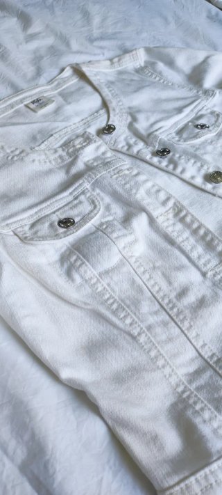 Giubbotto in denim bianco Vero Moda Taglia S