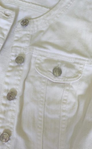 Giubbotto in denim bianco Vero Moda Taglia S