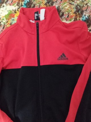 Chándal Adidas Negro y Rojo 13/14 años