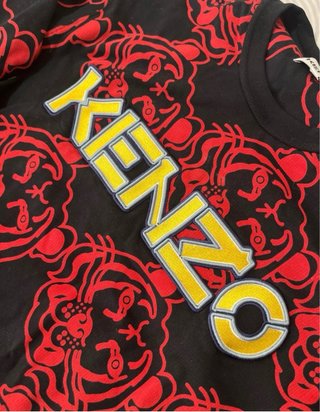 Sudadera Kenzo Negra y Roja Talla S