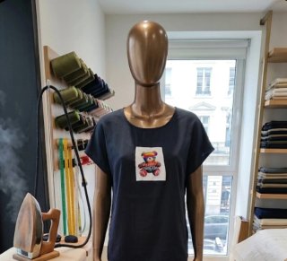Camiseta ancha verano L/XL con estampado