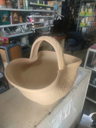 Maceta Cesta Barro Beige