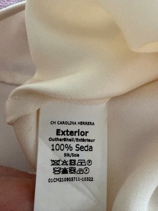 Camisa seda Carolina Herrera Beige