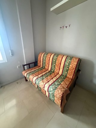 Sofá Cama Vintage Madera y Tela