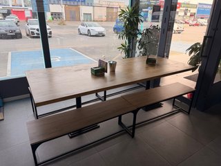 Mesa Comedor Madera y Metal 240x100cm