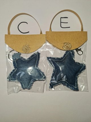 Llaveros estrella hechos a mano
