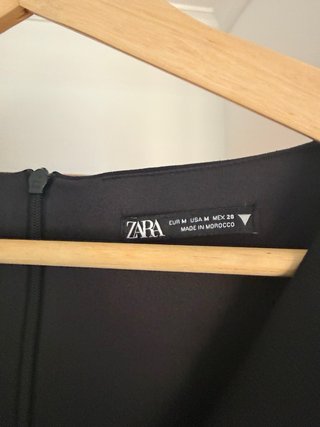 Vestido Zara negro manga larga