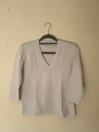 2 Jerséis Finos Blanco y Beige