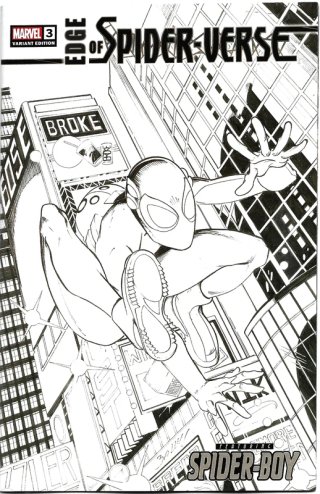 Edge of Spider‐Verse #3 (2023) B&W Sketch Variant