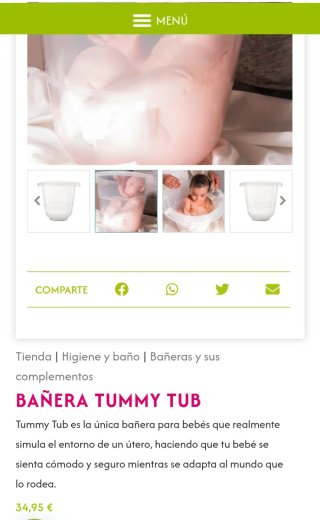 Bañera Tummy Tub anticólicos transparente