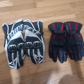 Guantes de moto Dainese y otros