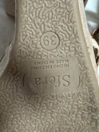 Sandalias de cuña mujer beige